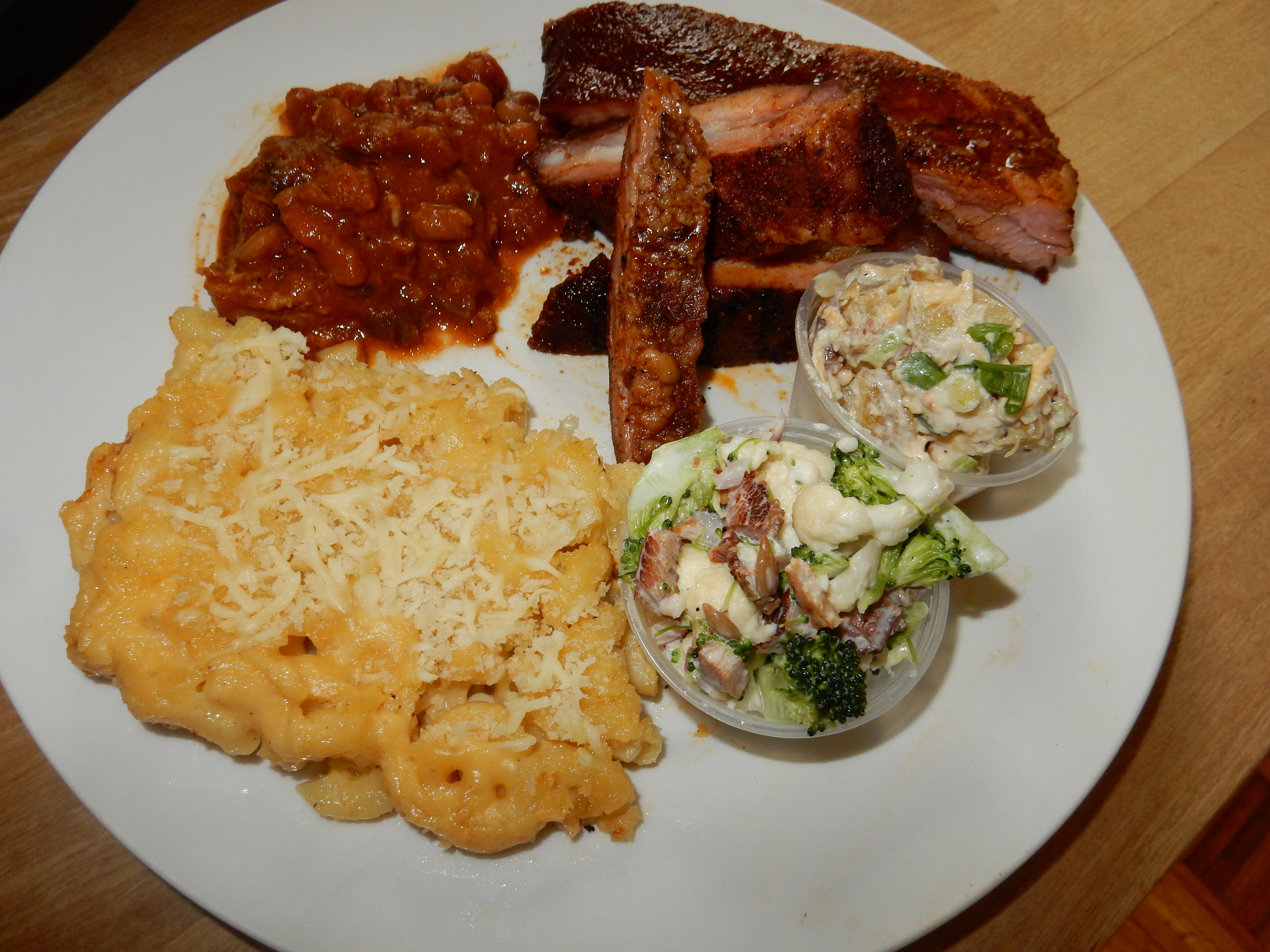 Smoked Barbeque Ribs With Sides